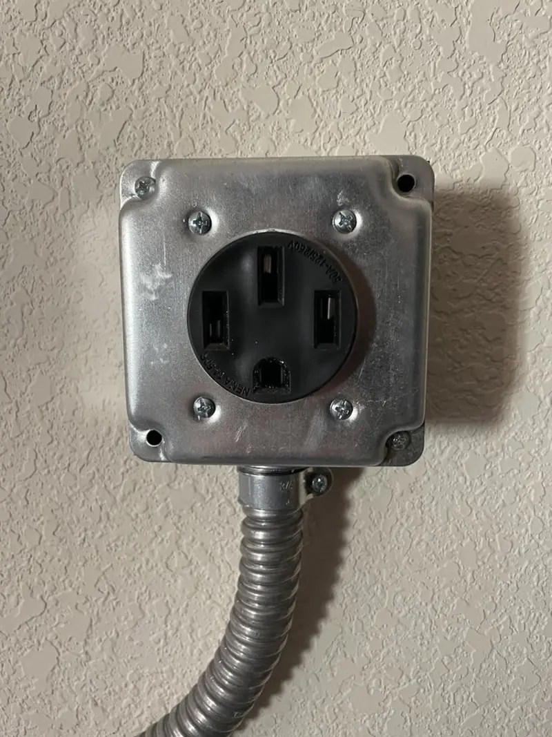 NEMA 14-50 outlet installed for Smart Home Electrical in Standish